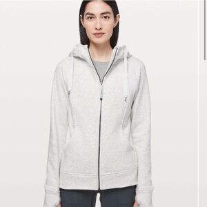 Lululemon plush scuba full zip gray hoodie 8
